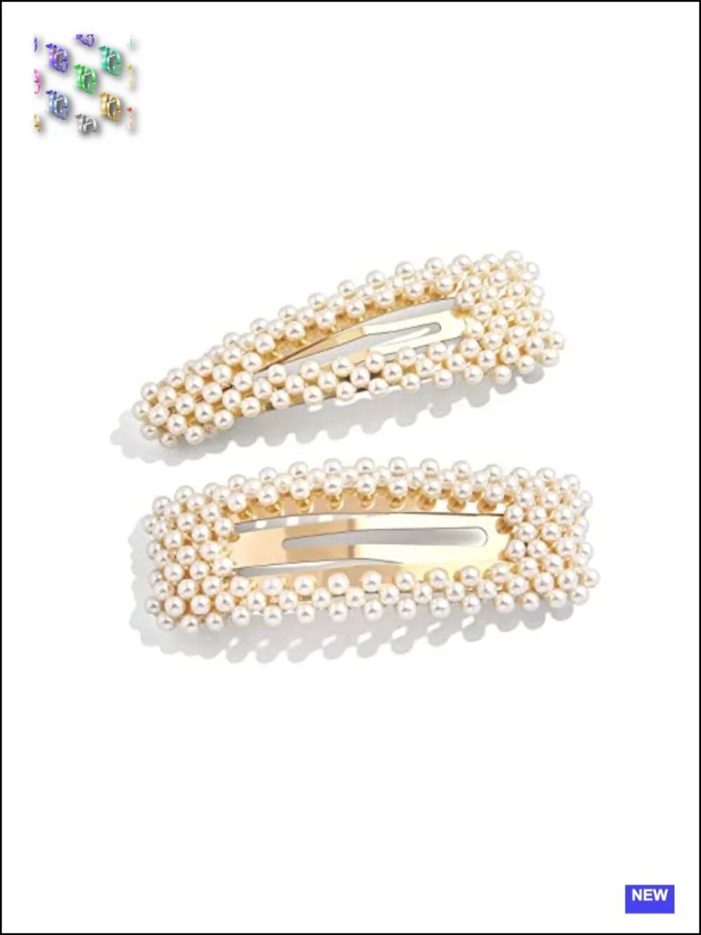 Pearl Snap Hair Clips Gold Alligator Barrettes Women